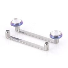 Titanium ASTM F136 Crystal Dermal Anchor Top Surface Barbel Body Piercing Jewelry